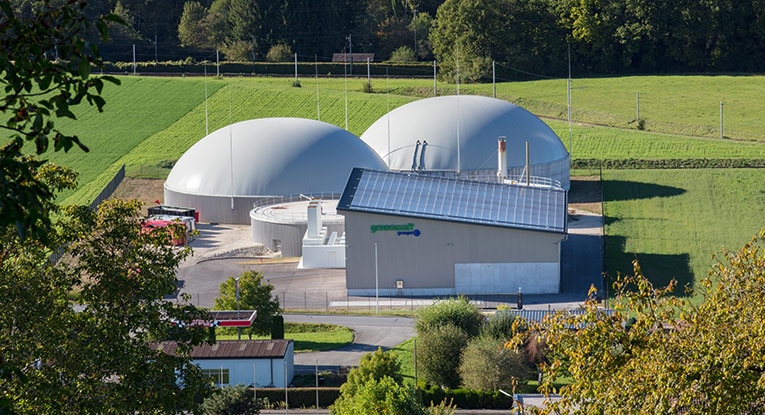 Die Landwirtschafts-Biogasfabrik in Henniez