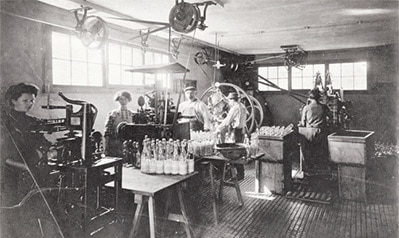 Die erste Abfüllanlage in Henniez