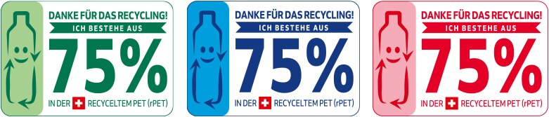 Logos rPET, 75% recyceltes PET