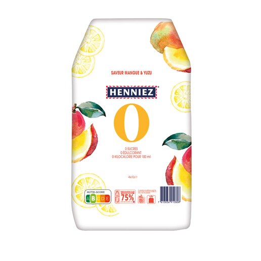 Pack de HENNIEZ 0 mangue-yuzu 4x1l 