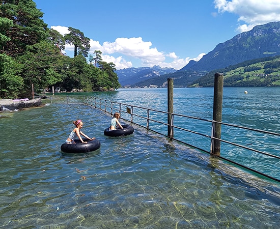 Baignade et décors de rêve (Gersau)