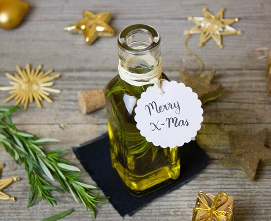 Aromatisiertes Öl als Weihnachtsgeschenk