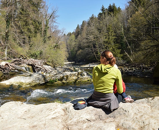 Familienausflug im Wald
