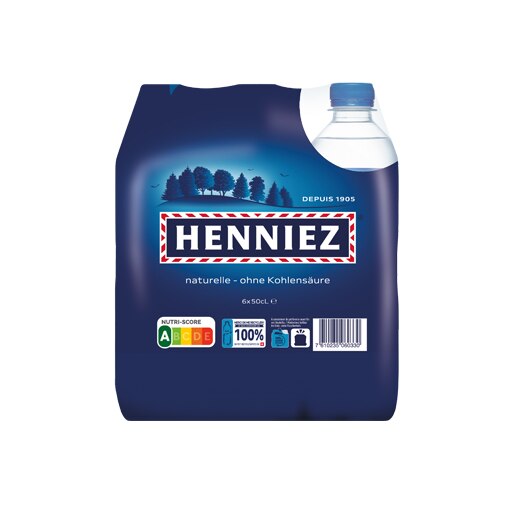 Pack HENNIEZ ohne Kohlensäure 6x50cl