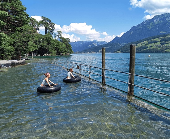 Baignade et décors de rêve (Gersau)
