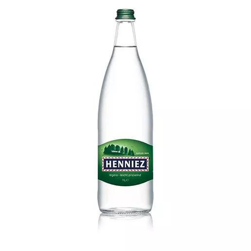 Bouteille d'eau HENNIEZ légère 100cl en verre
