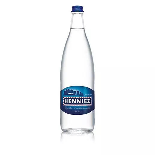 Bouteille d'eau HENNIEZ naturelle 100cl en verre