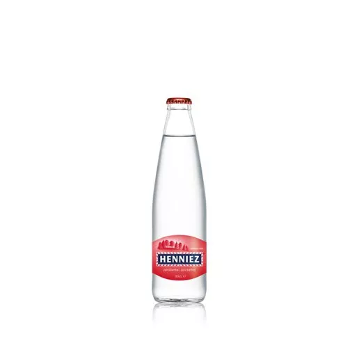 Bouteille d'eau HENNIEZ pétillante 33cl en verre