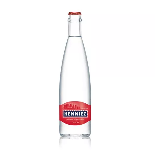 Flasche HENNIEZ prickelnd 50cl Glas