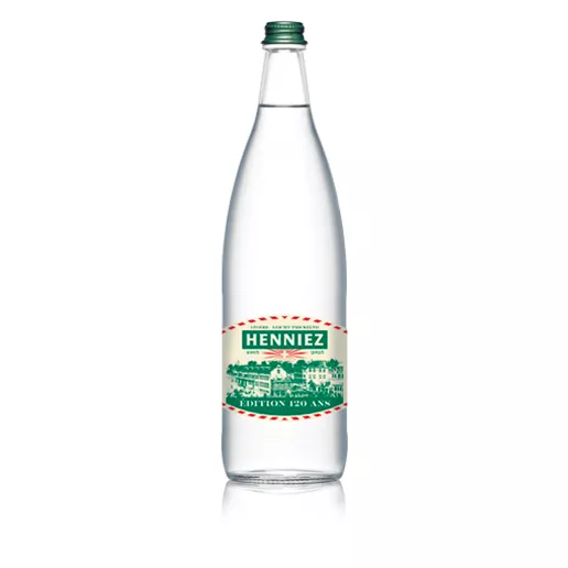 Bouteille d'eau HENNIEZ légère 100cl en verre