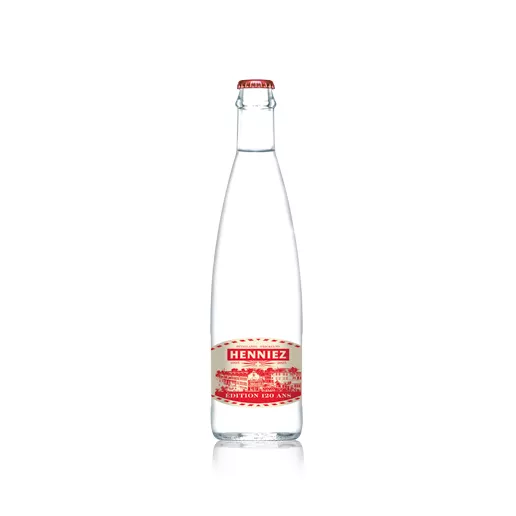 Bouteille d'eau HENNIEZ pétillante 50cl en verre
