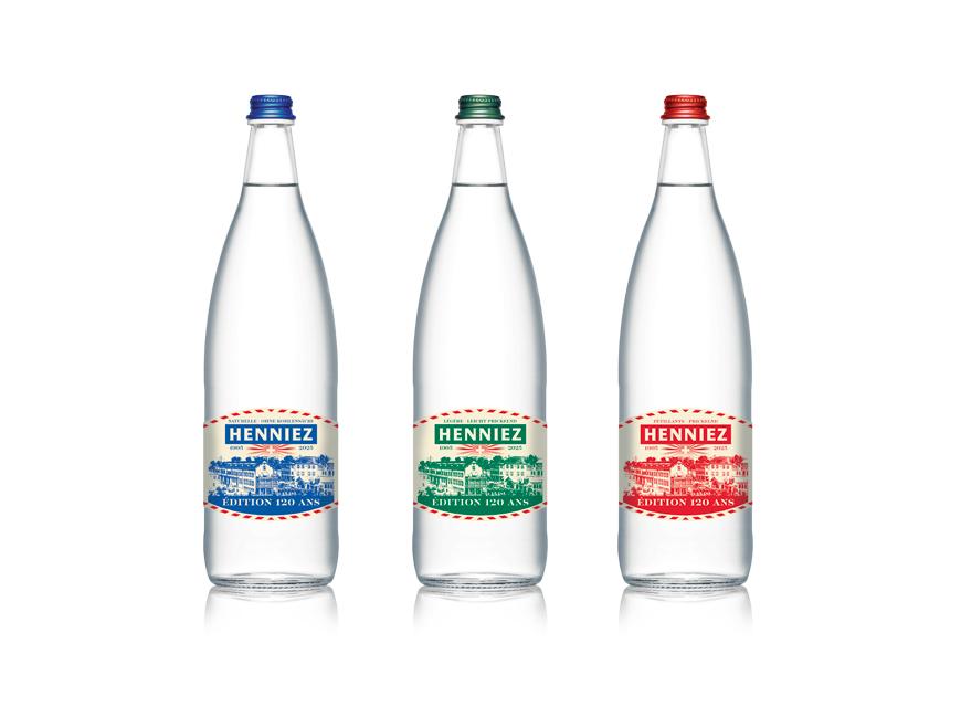 Bouteilles d'eau minérale HENNIEZ verre 100cl